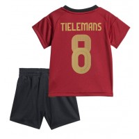 Maglia Calcio Belgio Youri Tielemans #8 Prima Divisa Bambino Europei 2024 Manica Corta (+ pantaloncini)